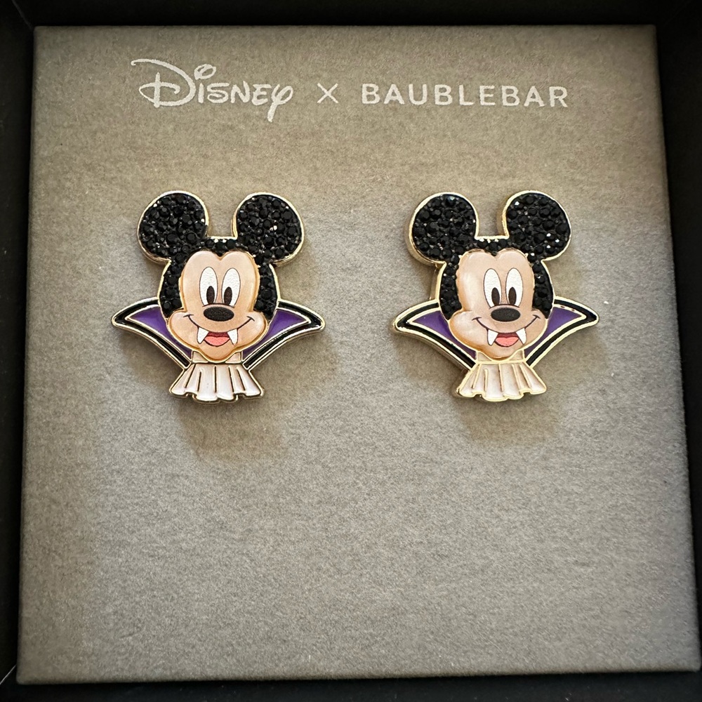 Disney Baublebar Mickey Dracula Earrings